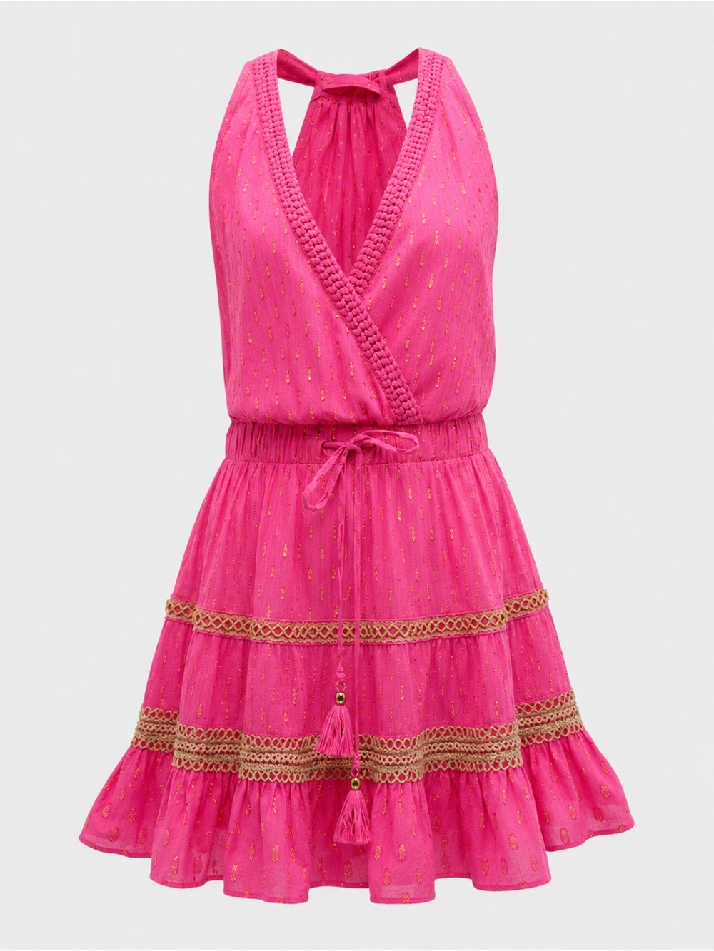 Ramy Brook Freyja Cotton Lurex Pink Dress XL